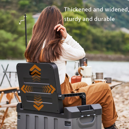 Foldable Stool with Backrest & Storage