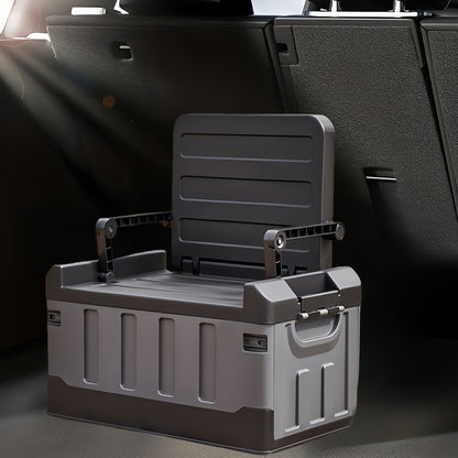 Foldable Stool with Backrest & Storage