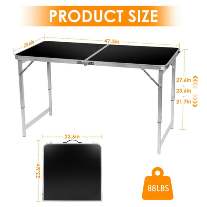 4ft/6ft Portable Plastic Folding Table