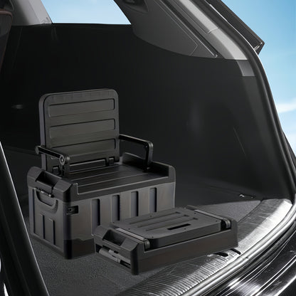 Foldable Stool with Backrest & Storage