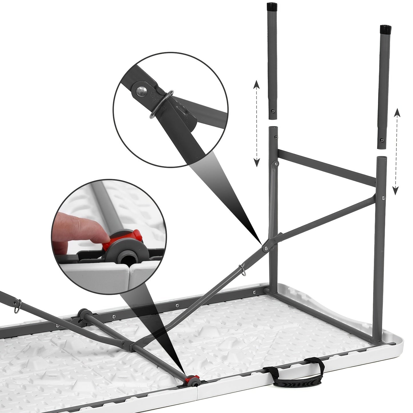 4ft/6ft Portable Plastic Folding Table