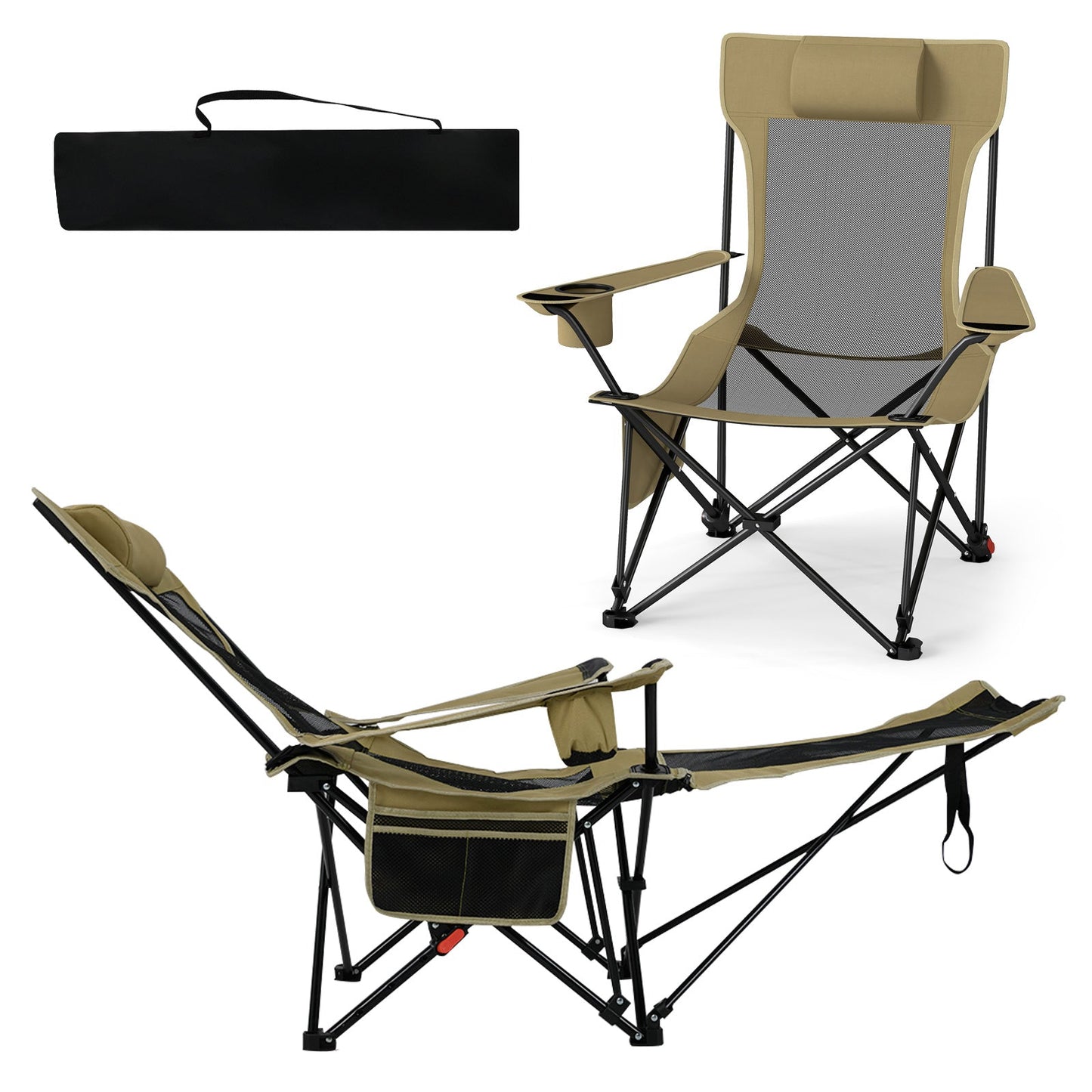 Reclining Camping Chair - Footrest