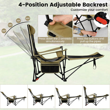 Reclining Camping Chair - Footrest