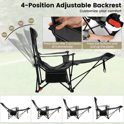Reclining Camping Chair - Footrest