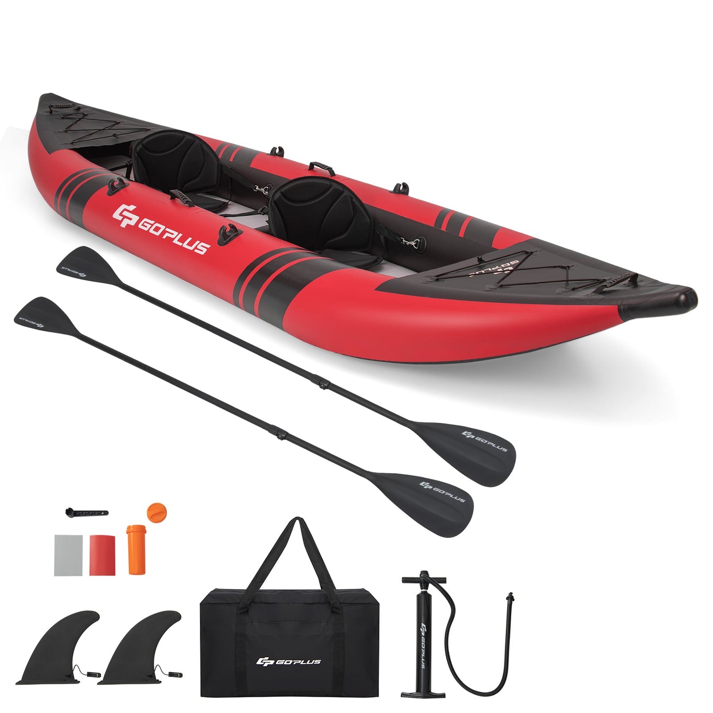 2-person Kayak /Aluminium Oars / Repair Kit