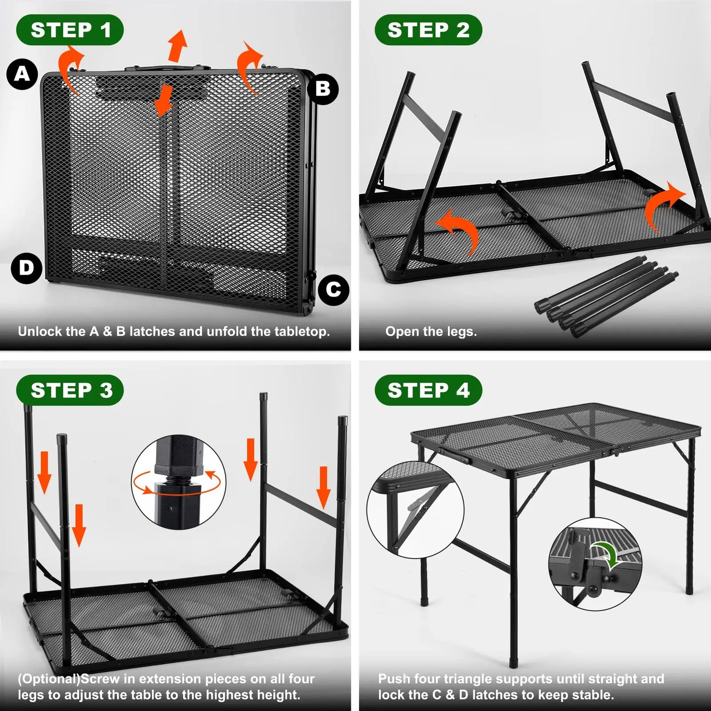 All Purpose Folding Metal Table
