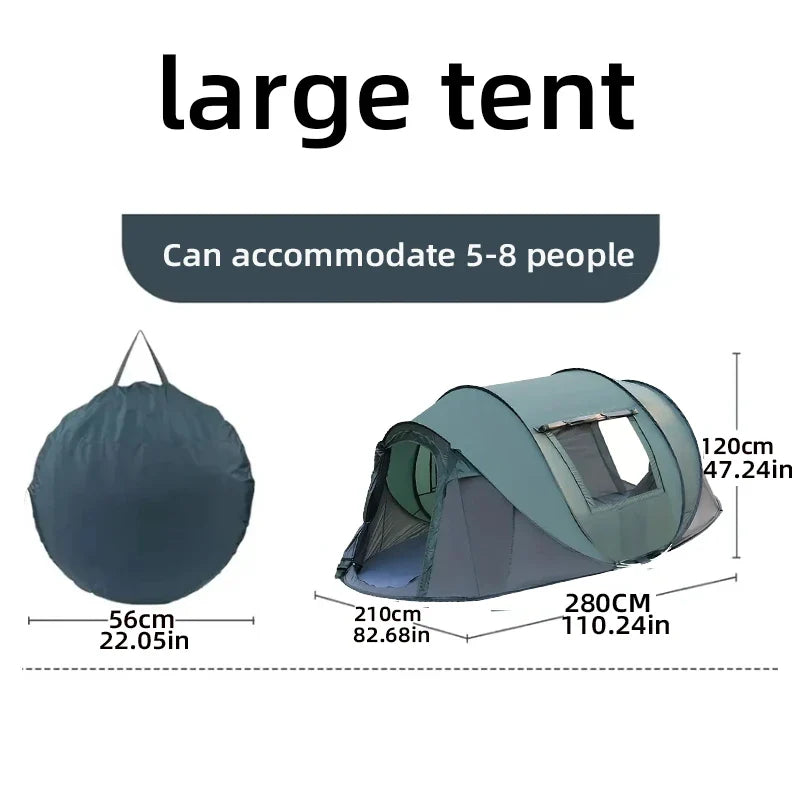 5-8 People Camping Boat Tent Fully Automatic Pop-Up
