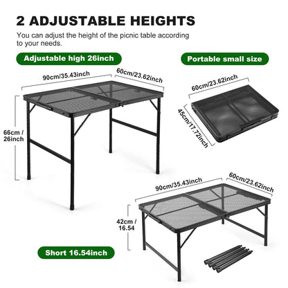 All Purpose Folding Metal Table