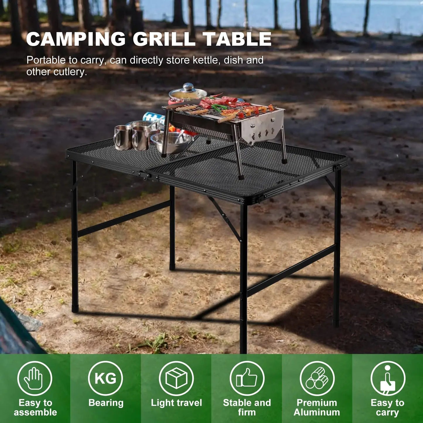 All Purpose Folding Metal Table