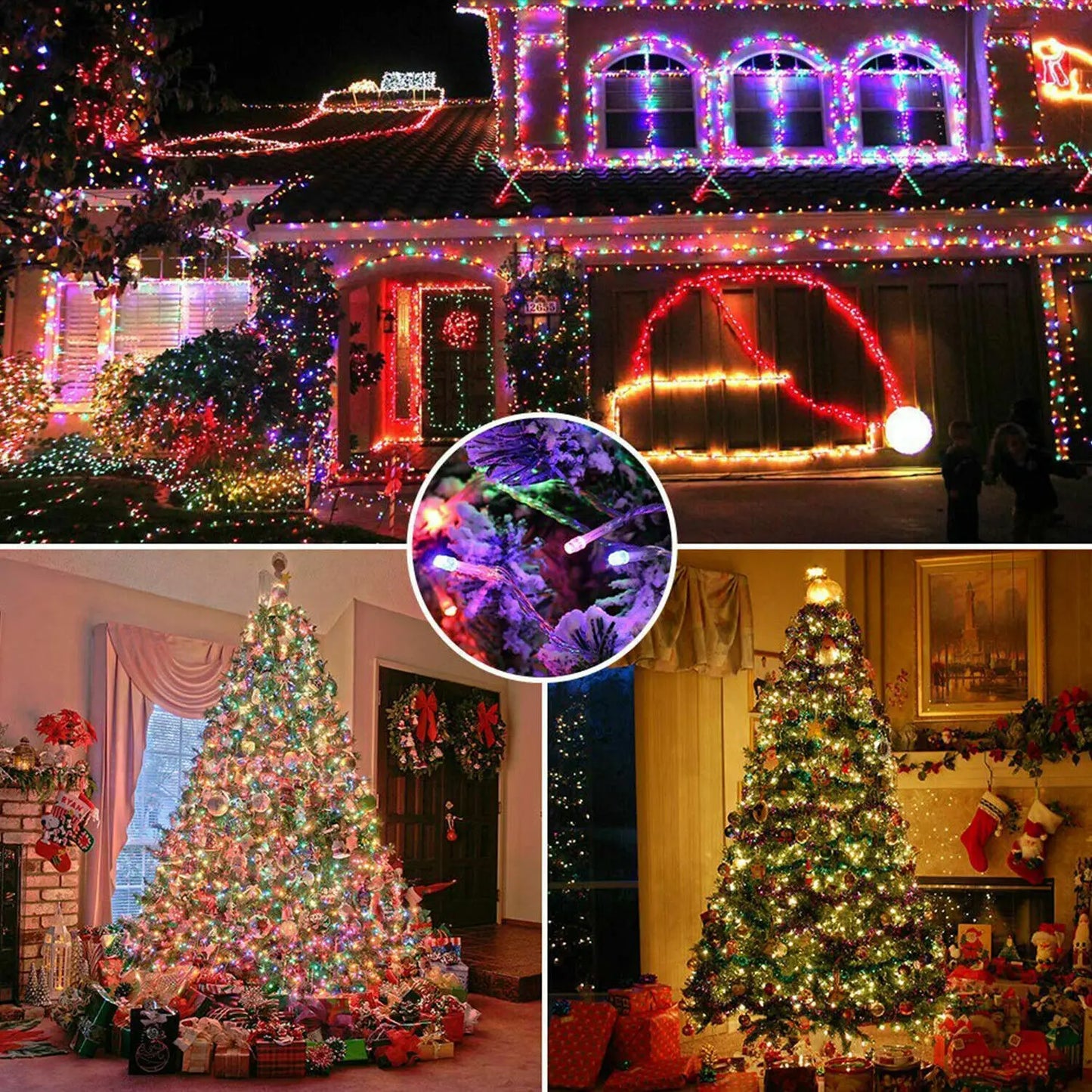 Solar String Lights 300LED 8 Modes