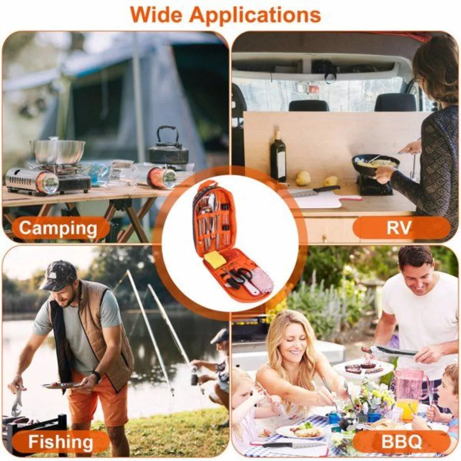 19Pcs Camping Cooking Utensil Kit