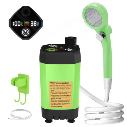 Portable Camping Shower Pump w/ Digital Display | 6000mAh