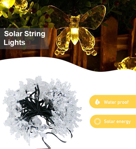 Solar Butterfly String Lights