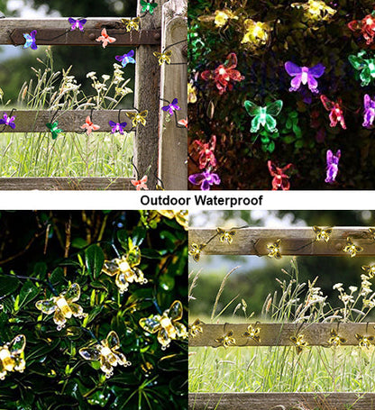Solar Butterfly String Lights