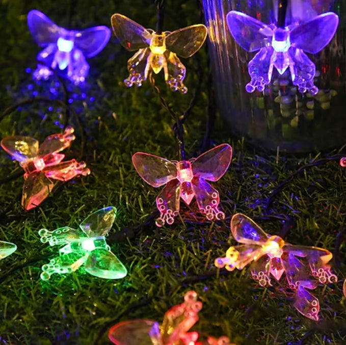 Solar Butterfly String Lights