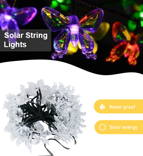 Solar Butterfly String Lights