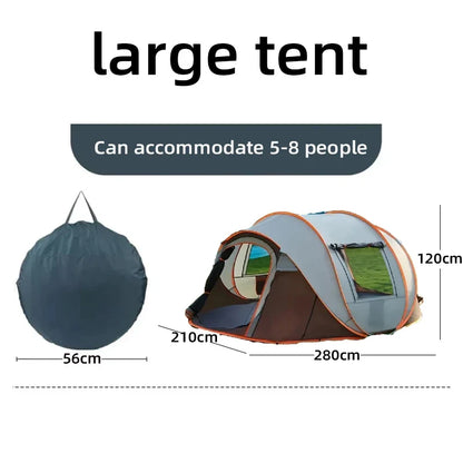 5-8 People Camping Boat Tent Fully Automatic Pop-Up