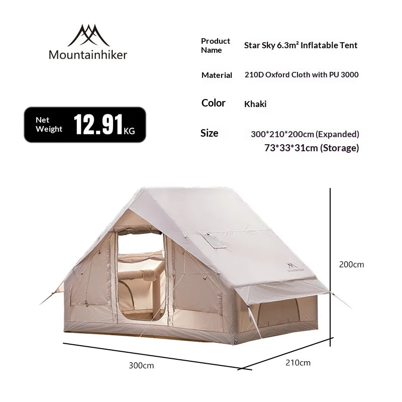 MOUNTAINHIKER 6.3㎡ Waterproof Observation Skylight Outdoor Camping