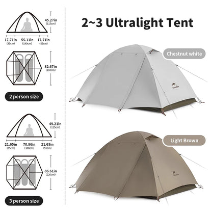 Camping Tent 2-3 People Waterproof UPF50+