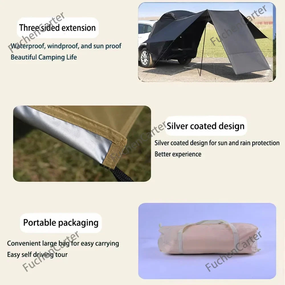 SUV Tailgate Trunk Tent 3-Side