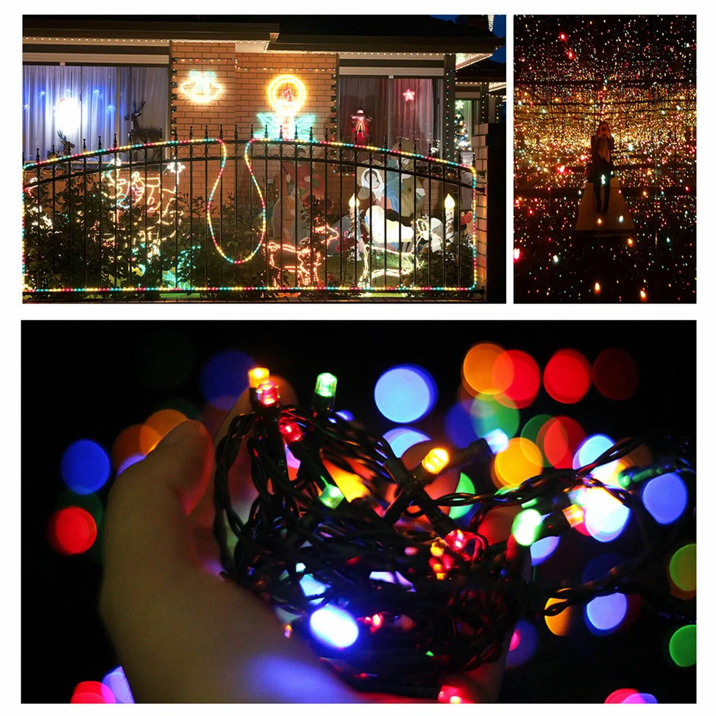 Solar String Lights 300LED 8 Modes