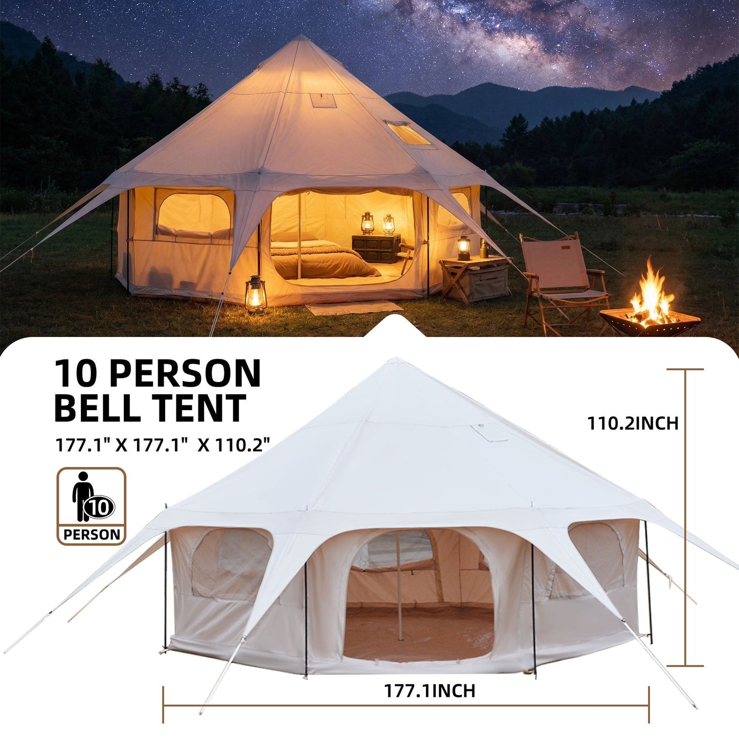 Bell Tent with Stove Jack