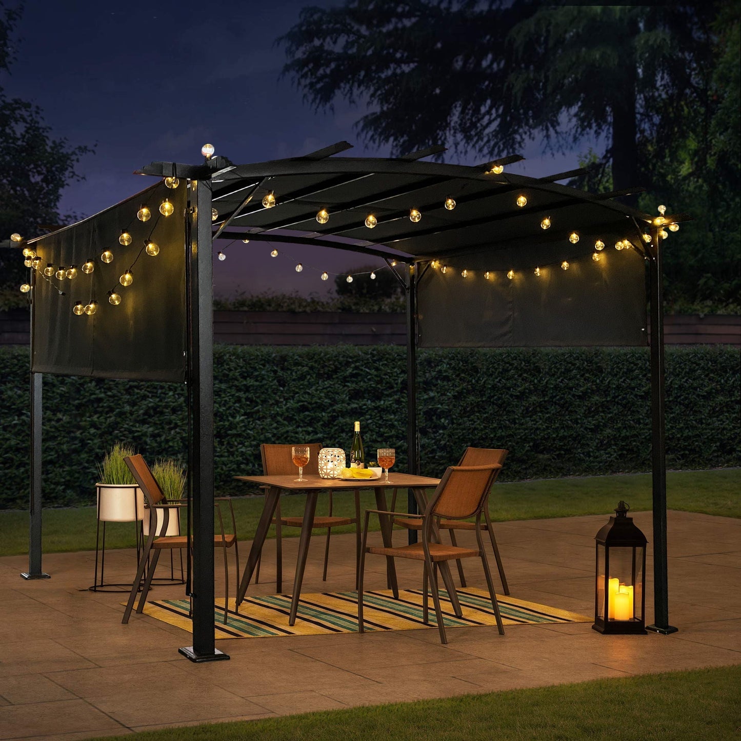 Pergola Gazebo - Steel Frame Sun Shelter