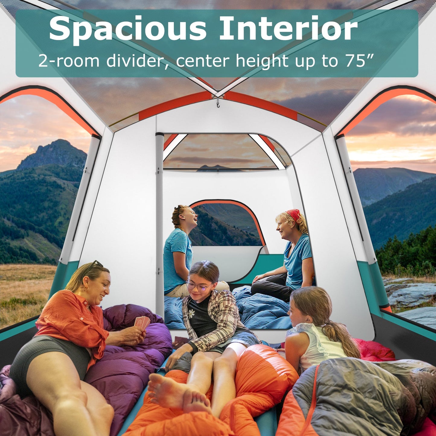 6-8 Person Camping Tent