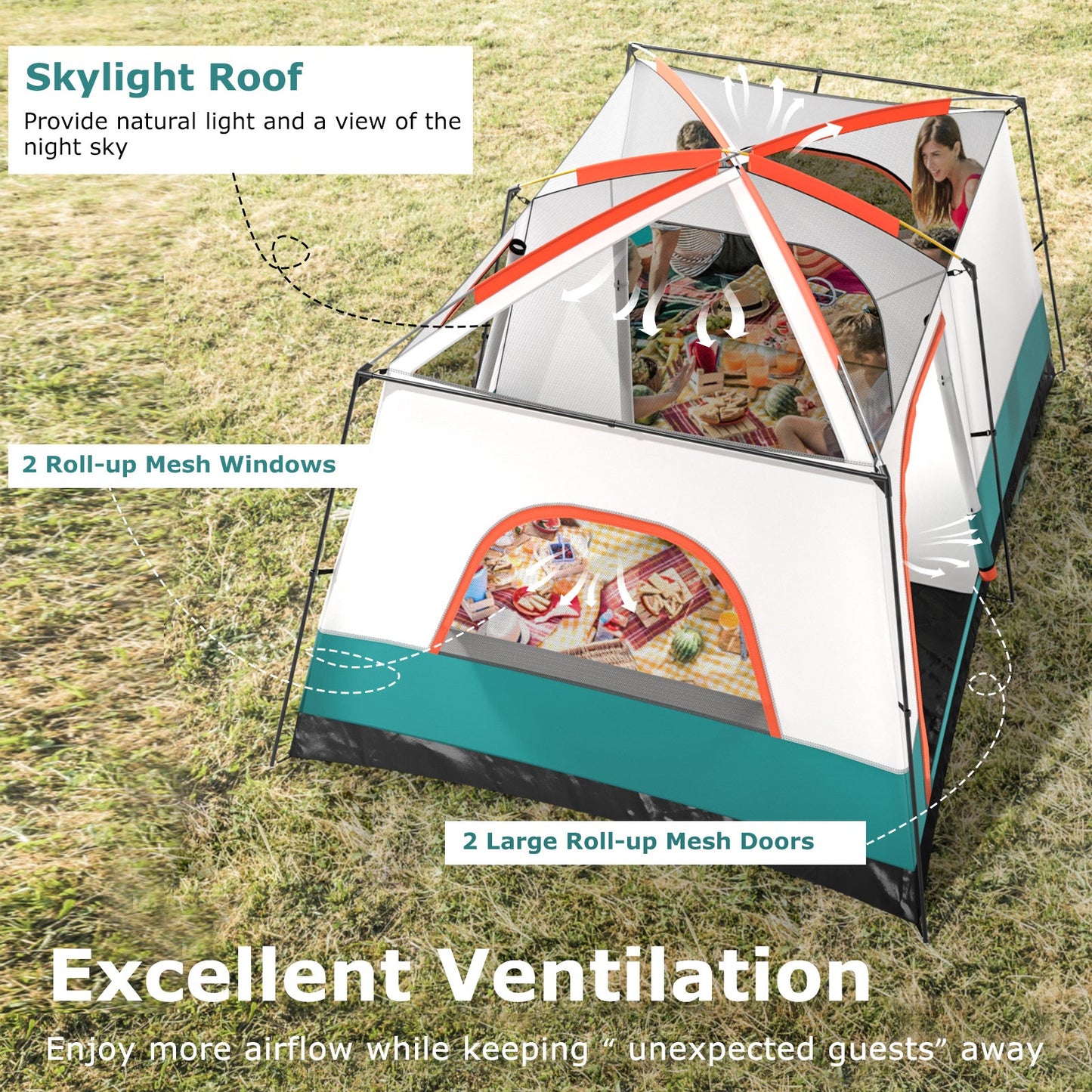 6-8 Person Camping Tent