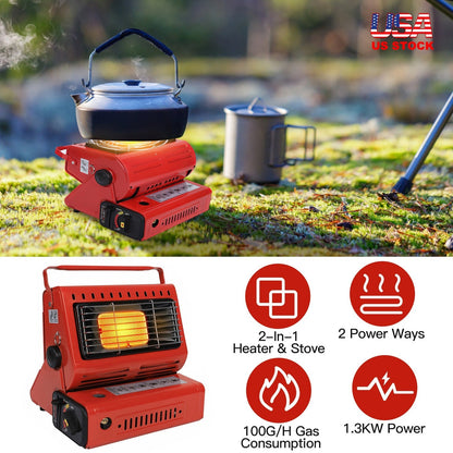 2 in 1 Portable Butane Burner Heater/ Stove