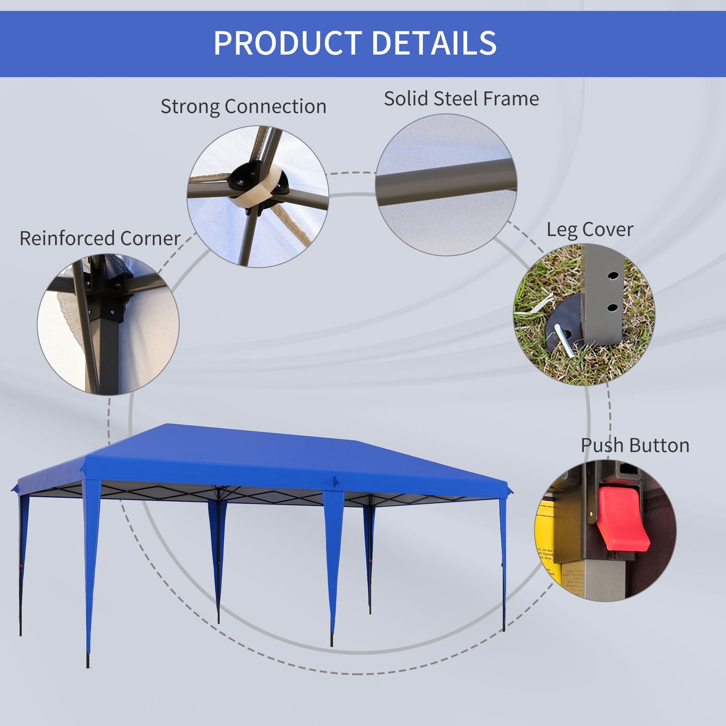 10' x 19.2' Pop Up Canopy Tent