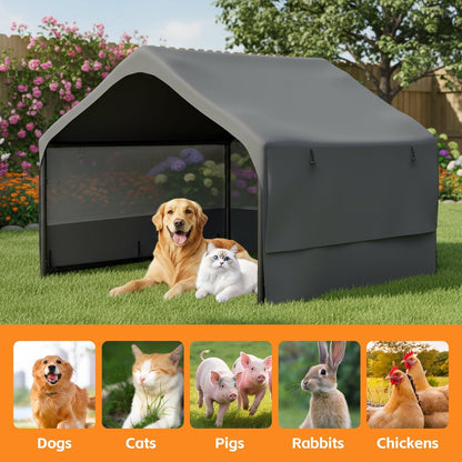 Dog House Tent 4x4x3ft with Mesh Windows