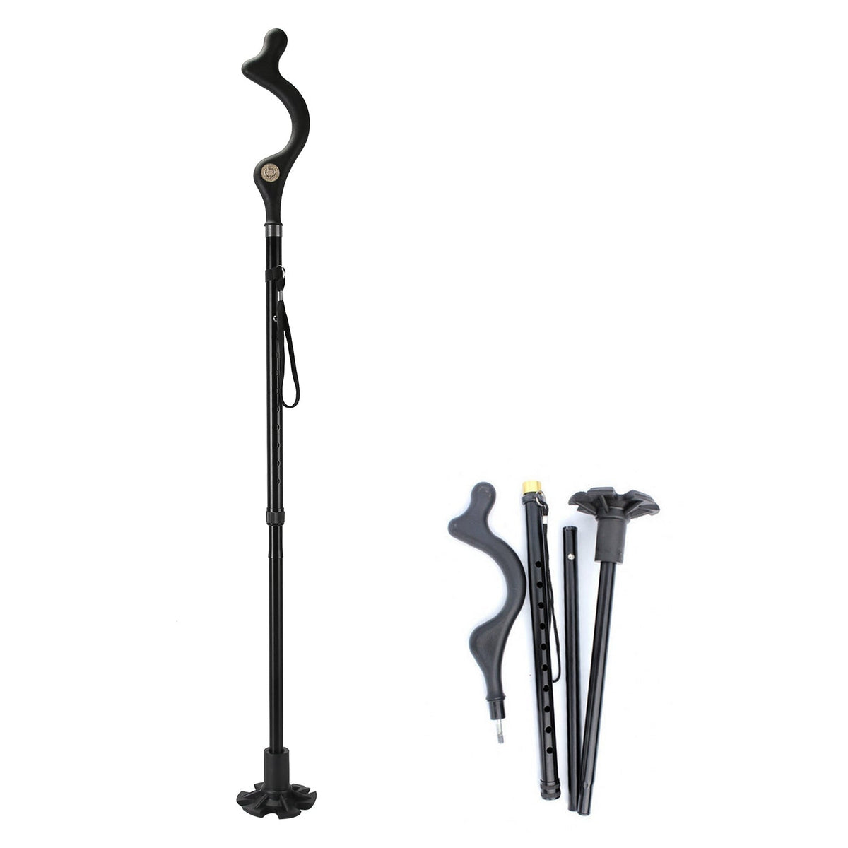 Posture Walking Cane with 10 Adjustable Heights