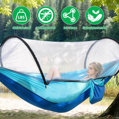 Hammock with Mosquito Net 3-in-1 Portable 440lbs
