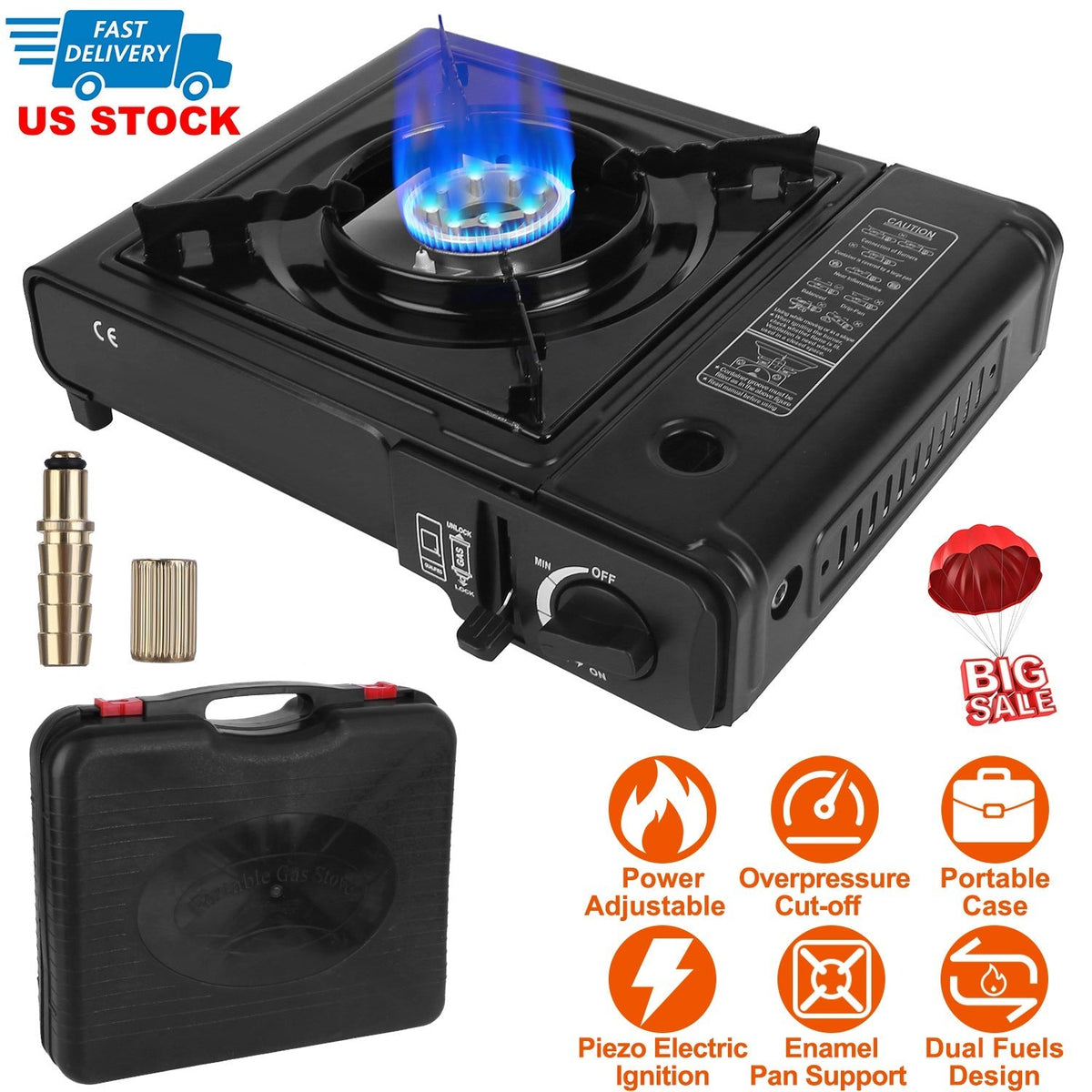 3300W Portable Camping Stover Dual Fuel Burner