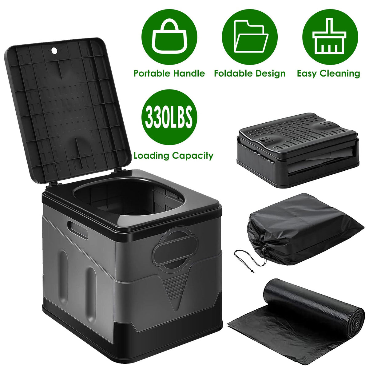 Portable Toilet  with Carry Bag