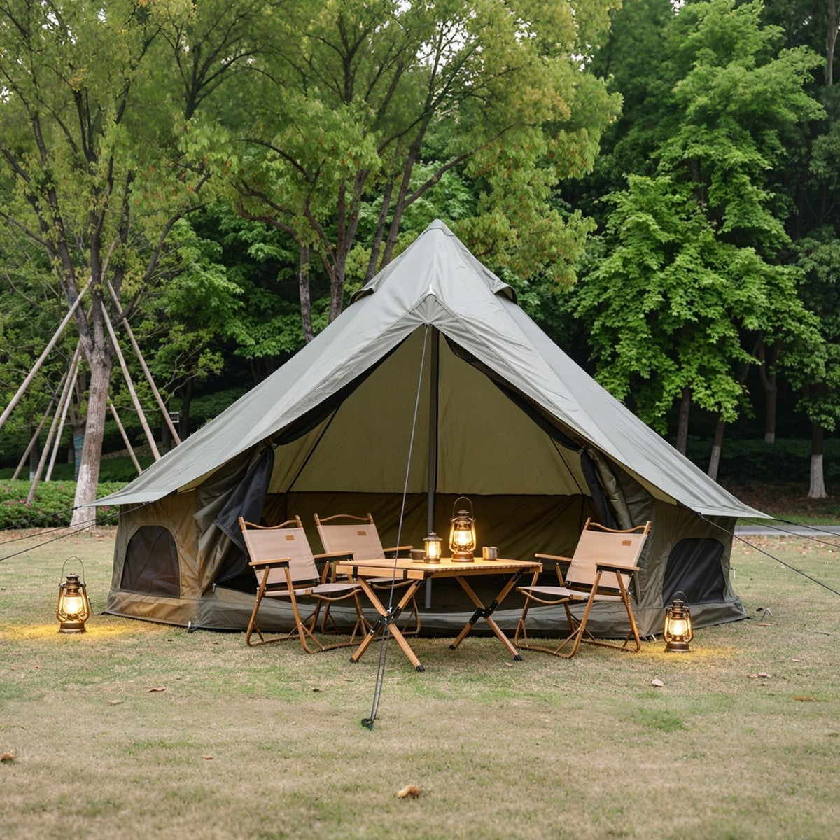 Oxford Bell Tent 13.1FT with Stove Jack