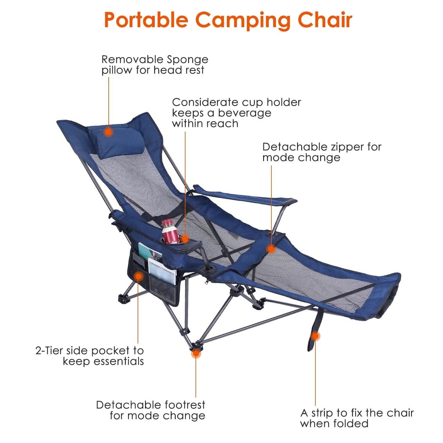 Camping Chair- Heavy Duty Steel