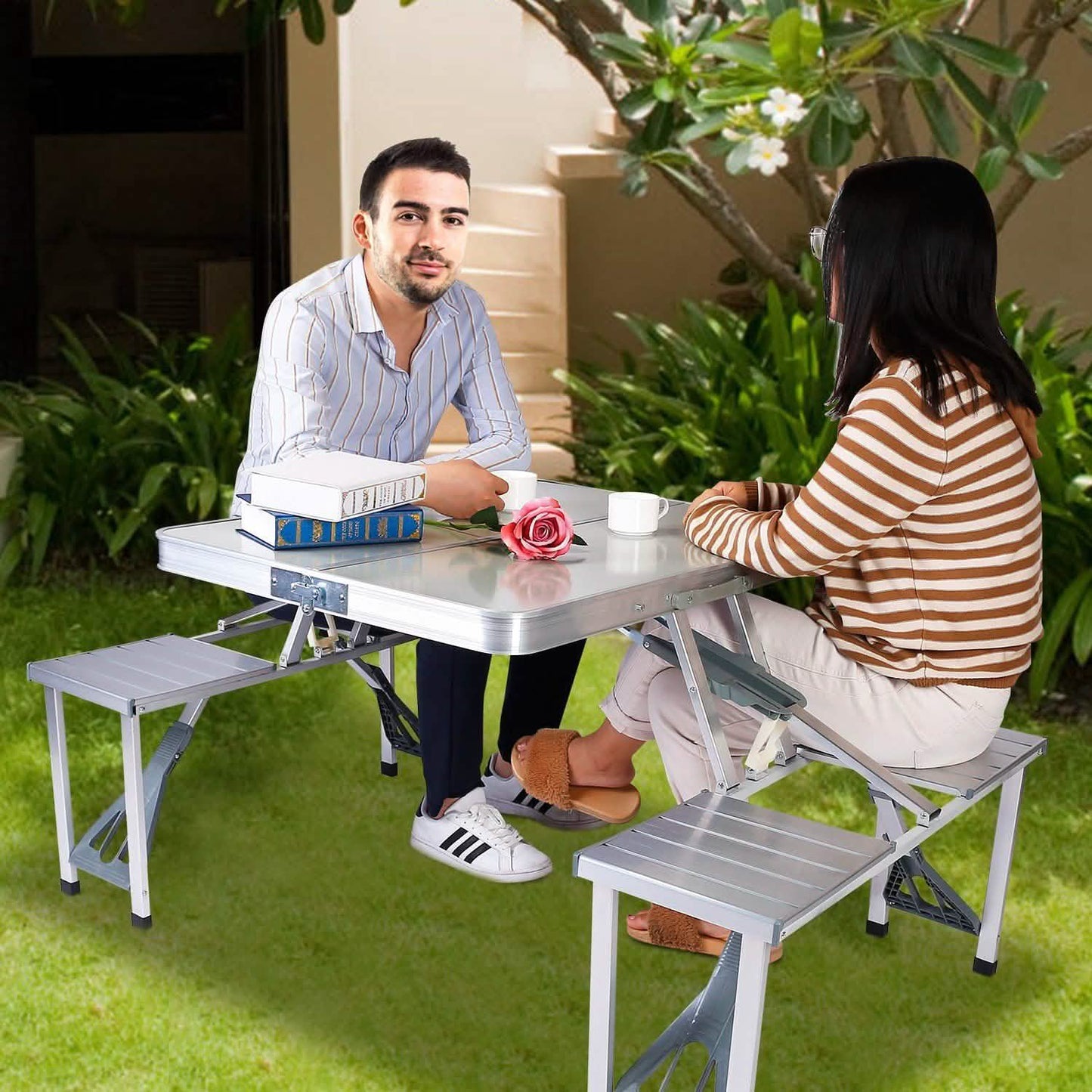 Folding Mini Table with 4 Seats