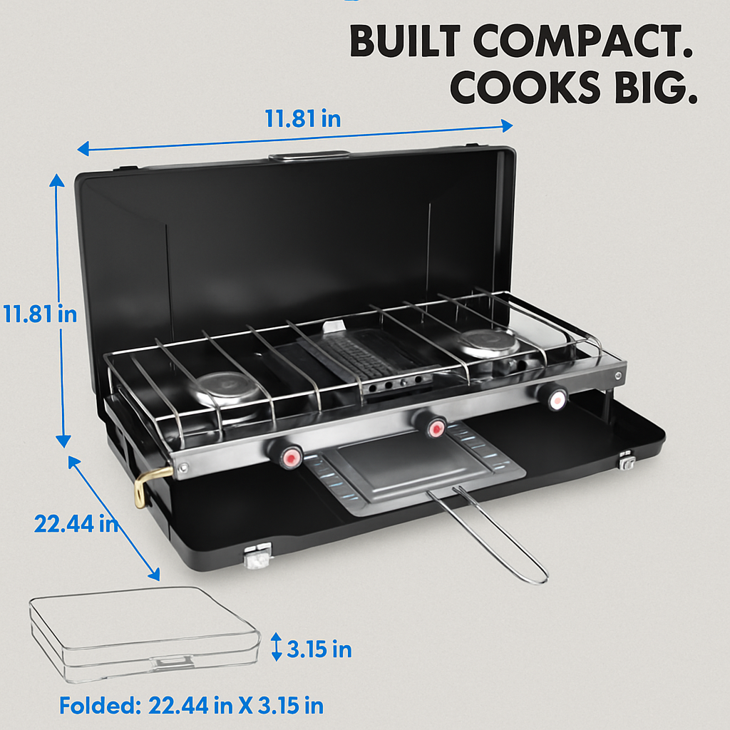 3-Burner Camping Stove
