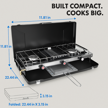 3-Burner Camping Stove