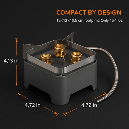Portable Camping Stove with Windproof Burner for Outdoors