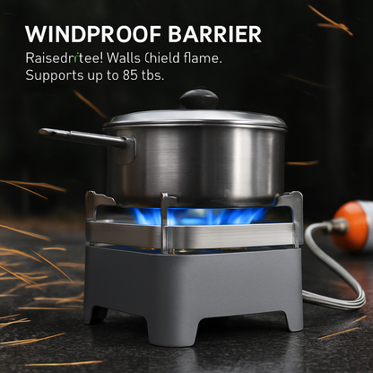 Portable Camping Stove with Windproof Burner for Outdoors