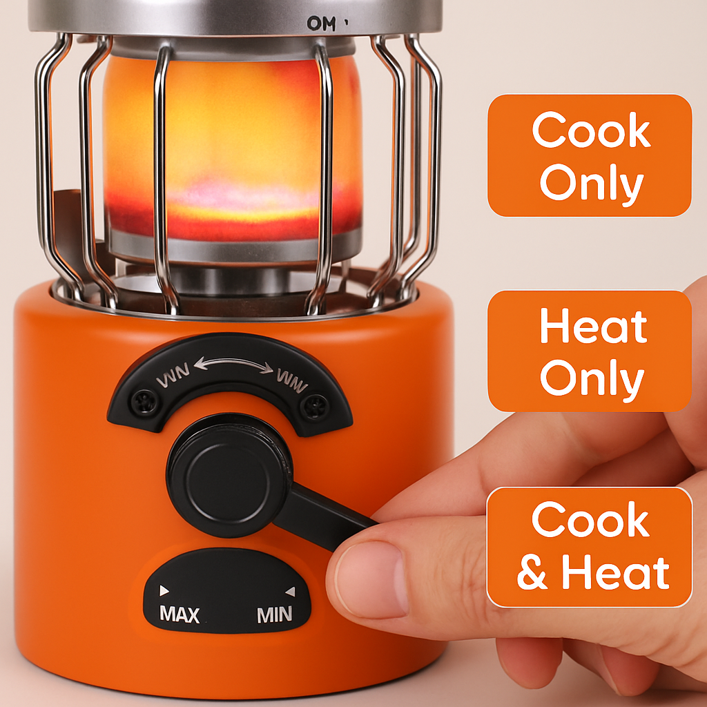 2-In-1 Camping Stove Tent Heater