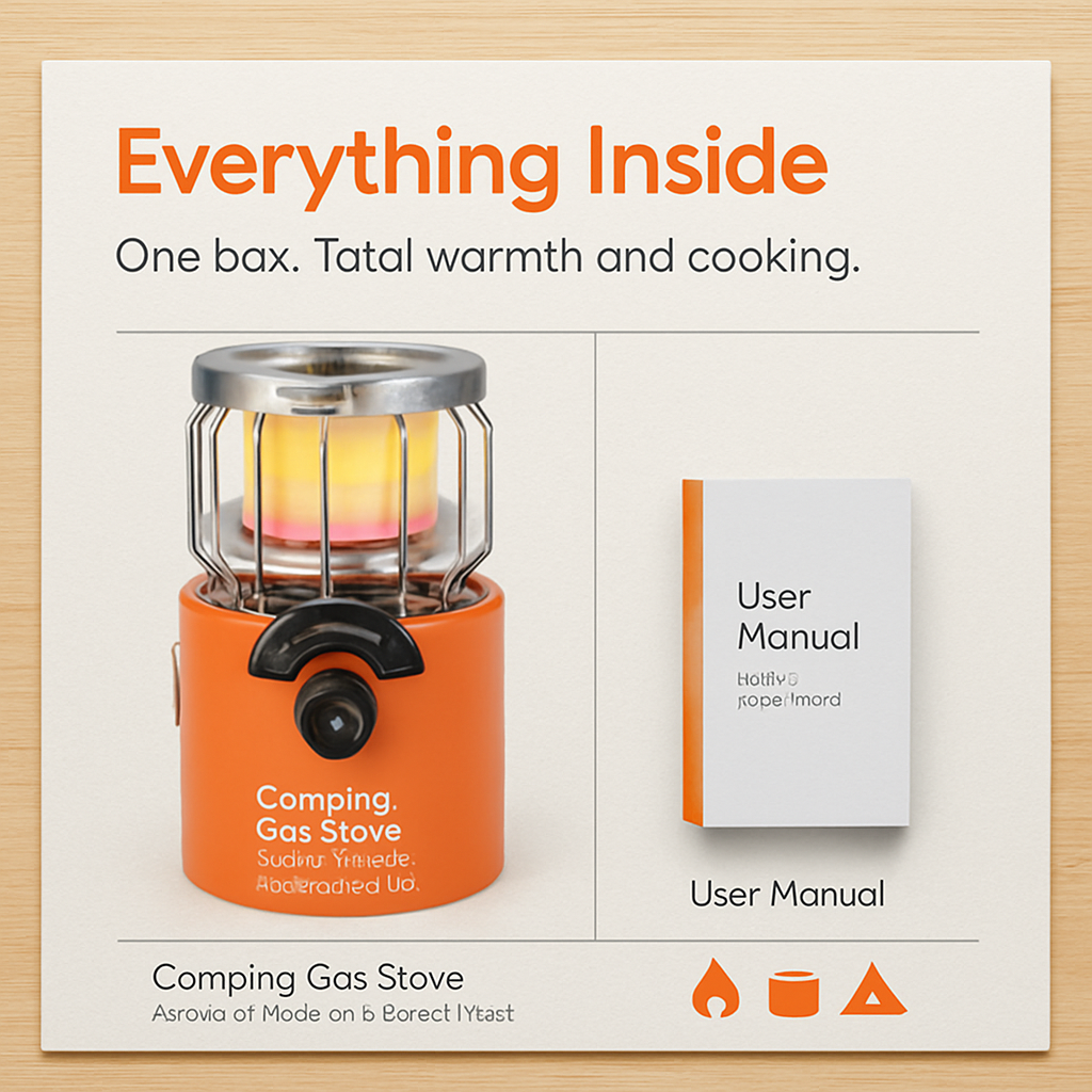 2-In-1 Camping Stove Tent Heater
