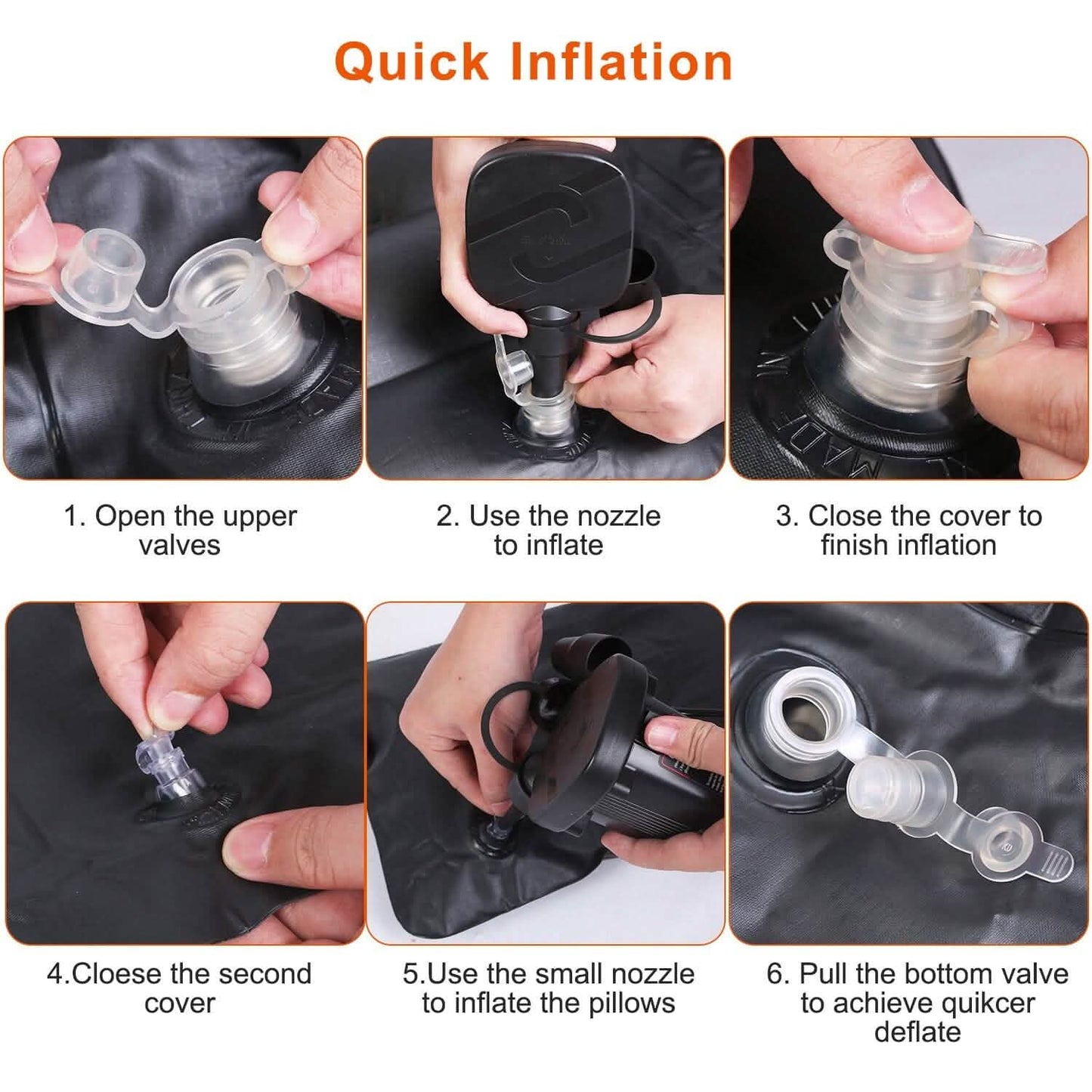 Inflatable SUV Air Mattress with Pillow
