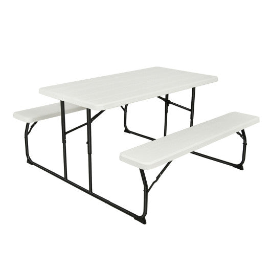 Folding Table Bench Set