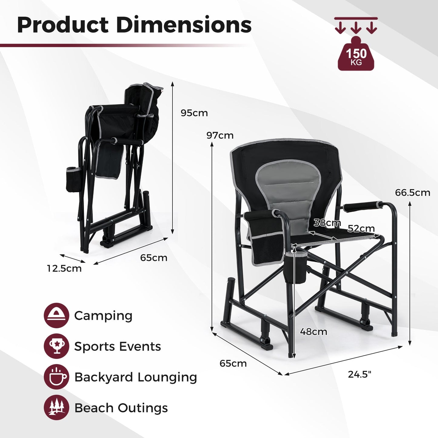 Rocker Chair with Dual Springs and Padded Back