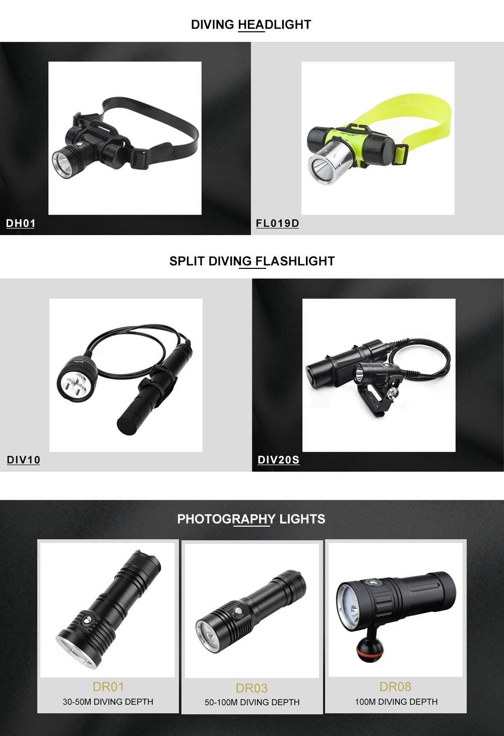 Scuba Diving Underwater Torch