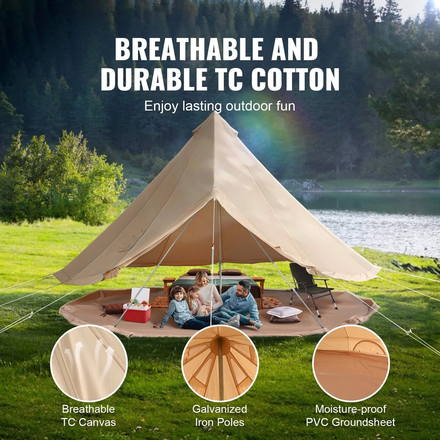 Premium 4-Season Camping Yurt Tent